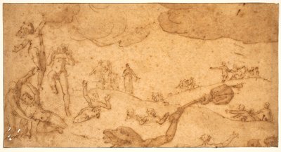 Scene fra de fattiges helvete av Federico Zuccaro