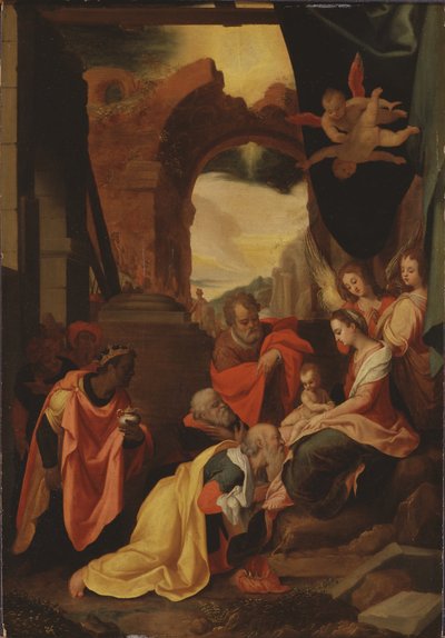 Die Anbetung der Könige av Federico Zuccaro