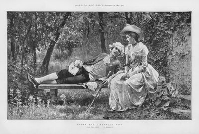 Under Greenwood Tree (litho) av Federigo Andreotti