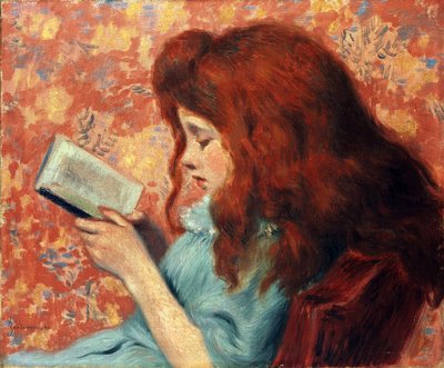 Lille rødhåret jente - Federico Zandomeneghi (1841-1917). Olje på lerret Dimensjon : 38,8x46,3 cm Privat samling av Federigo Zandomeneghi