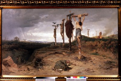 Det fordømte feltet, henrettelsessted i det gamle romerriket. Maleri av Feodor Andreyevich Bronnikov (1827-1902), olje på lerret av Fedor Andreevich Bronnikov