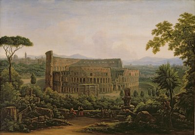 Utsikt over Colosseum fra Palatinerhøyden, Roma, 1816 av Fedor Mikhailovich Matveev