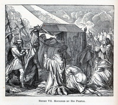 Henry VII sørget av hans folk, 1882 av Fedor Reusche