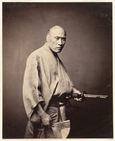 Samurai, Yokohama (1864–65) (albumin sølvtrykk) av Felice (1825 c.1908) Beato