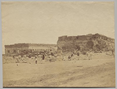 Generalmajor Sir Hugh Wheelers Entrenchment ved Cawnpore av Felice A. Beato