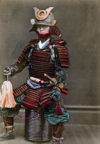 En samurai i rustning, Japan, 1882 av Felice Beato