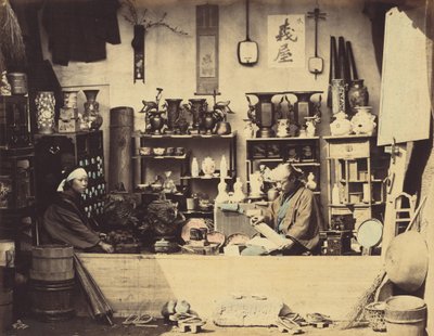 Curio Shop, ca. 1865. av Felice Beato