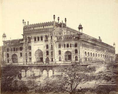 Eksteriør av Asaf-ud-Daulas Imambara, eller grav av Felice Beato