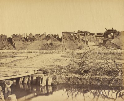 Utsiden av North Fort som viser den engelske inngangen 21. august 1860 av Felice Beato