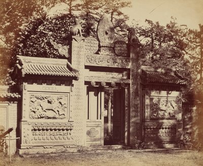 Eksteriør av gravdepotet nær Pekin, oktober 1860 av Felice Beato