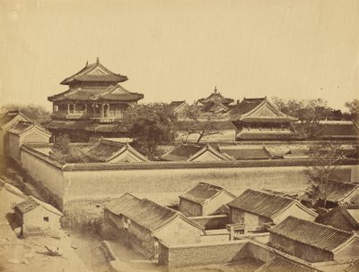 Første utsikt over Beijing sett fra Antin-porten, oktober 1860 av Felice Beato