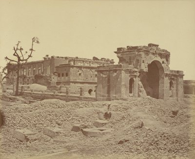 Gateway og banketthall, Lucknow av Felice Beato