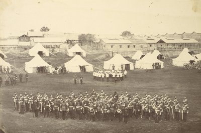 Gruppeportrett av Royal Marine Battalion av Felice Beato