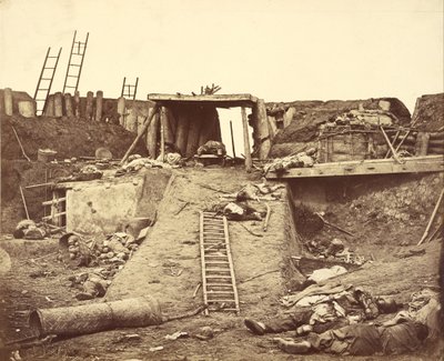 Interiøret i North Fort Taken by Storm av Felice Beato