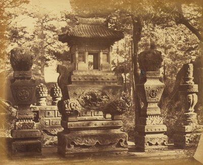 Interiør av graven ved depotet nær Pekin, oktober 1860 av Felice Beato