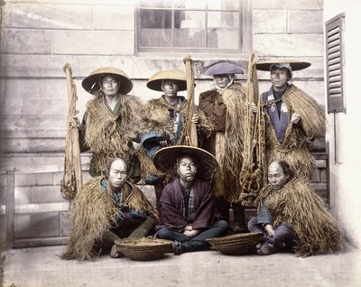 Japansk Yakonin i seremonikjole, ca. 1868 av Felice Beato