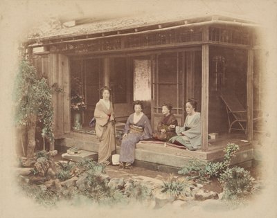 Japanske kvinner i et privat hus av Felice Beato