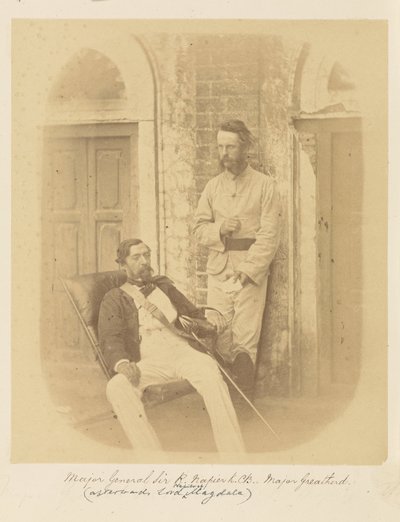 Generalmajor Sir R. Napier, K.C.B., og major Greatherd av Felice Beato