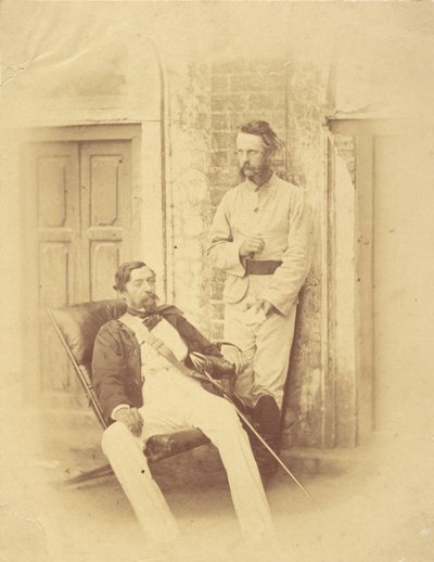 Generalmajor Sir Robert Napier og oberstløytnant William Wilberforce Harris Greathed, Bengal av Felice Beato