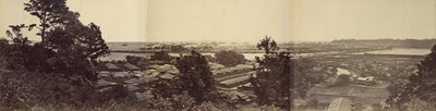 Panorama, Yokohama fra Governors Hill av Felice Beato