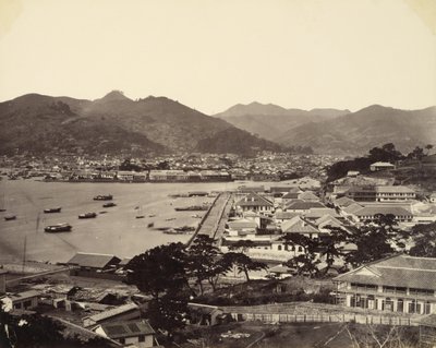 Delvis panoramautsikt over Nagasaki av Felice Beato