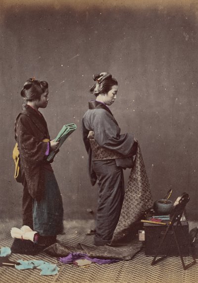 Setter på Obi eller girdle, 1868. av Felice Beato
