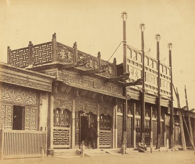 Gate og butikker i tartarbyen Pekin, 29. oktober 1860 av Felice Beato
