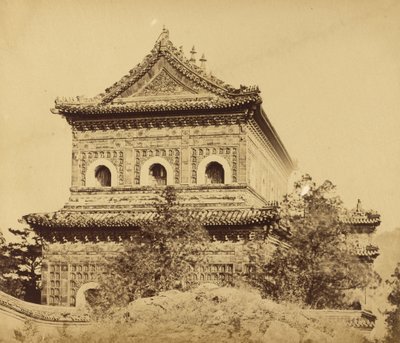 Det store keiserlige porselenspalasset (Yuan Ming Yuan), Pekin, oktober 1860 av Felice Beato
