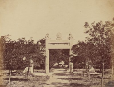 Grav nær Palichian, åstedet for begynnelsen av angrepet 21. september 1860 av Felice Beato