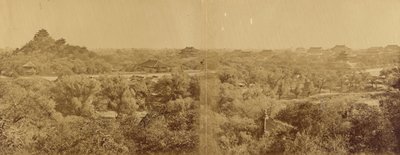 Utsikt over det keiserlige vinterpalasset, Pekin, viser den kunstige møllen, 29. oktober 1860 av Felice Beato