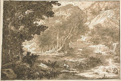 Angelica Resting Under a Tree, fra Orlando Furioso av Felice Giani