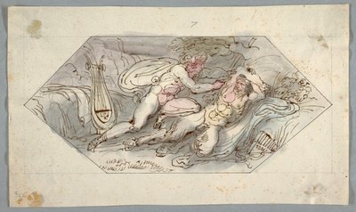 Apollo skryter av Marsyas av Felice Giani