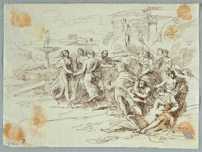 Bacchanalsk scene med Circle of Dancing Figures av Felice Giani