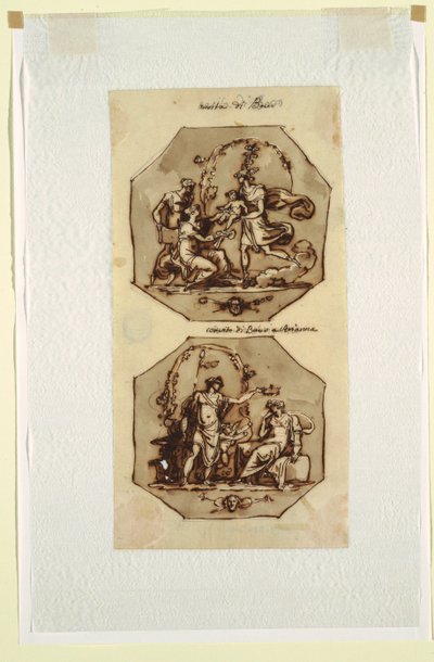 Fødsel av Bacchus; Bankett av Bacchus og Ariadne av Felice Giani