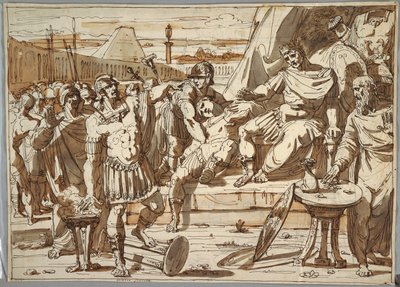 Caius Mucius Scaevola og Porsena av Felice Giani