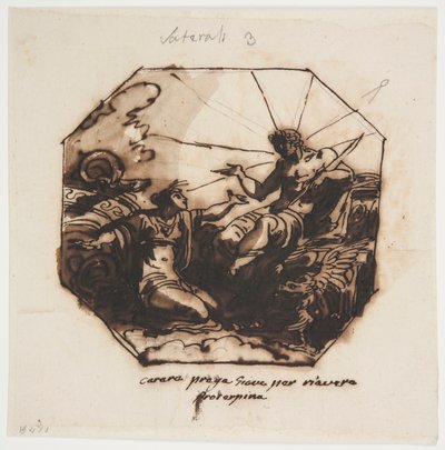 Ceres ber Jupiter om Return of Proserpina av Felice Giani