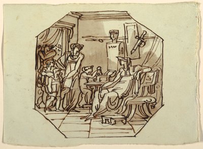 Cornelia, mor til Gracchi, Palazzo Cavina, Faenza av Felice Giani