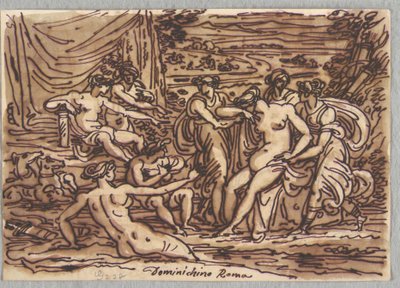Diana og Callisto, etter Domenichino av Felice Giani
