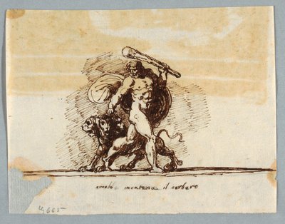 Herkules og Cerberus av Felice Giani