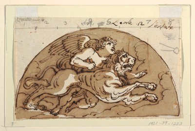 Leo, Lunette for Ceiling, Octagonal Room, Palazzo Milzetti, Faenza av Felice Giani