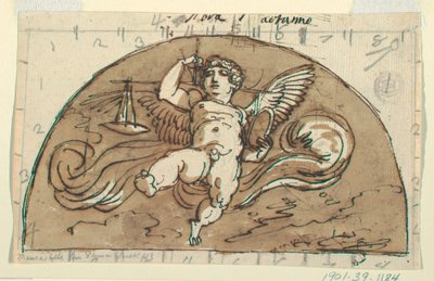 Libra, Lunette for Ceiling, Octagonal Room, Palazzo Milzetti, Faenza av Felice Giani