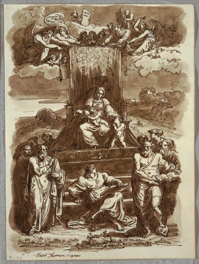 Madonna enthroned av Felice Giani