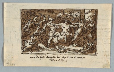 Skissebokside: Battle of the Centaurs and Lapiths av Felice Giani