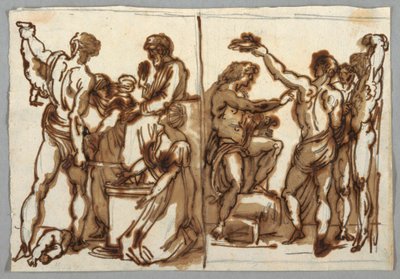 Salomos dom; Flagingen av Marsyas av Felice Giani