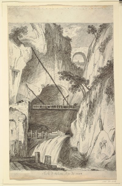 The Ravine of Bellano, nær Comosjøen av Felice Giani