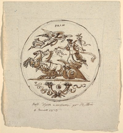 Triumph of Peace, Roundel, for Aldini-villaen i Montmorency av Felice Giani