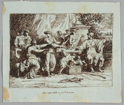 Ulysses oppdager Achilles på Skyros av Felice Giani
