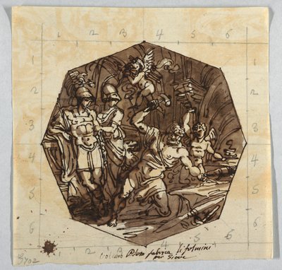 Vulcano smir Thunderbolts of Jove av Felice Giani