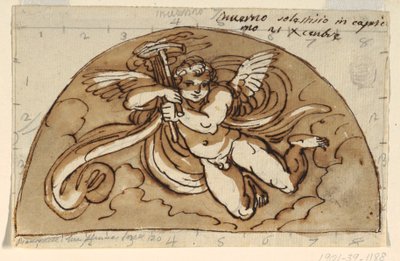 Winter, Lunette for Ceiling of the Octagonal Room, Palazzo Milzetti, Faenza av Felice Giani