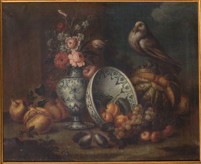 Stilleben (olje på lerret) av Felice Rubbiani